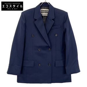 Used EEX-1N453-JK04-NV LETTER X Navy Double Blazer XS ink