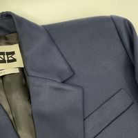 Used EEX-1N453-JK04-NV LETTER X Navy Double Blazer XS ink