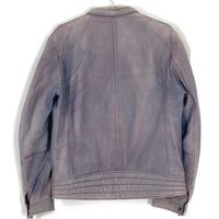 Hugo Boss Blue Gradation Calfskin Single Rider Jacket, Size S (Pre-owned)