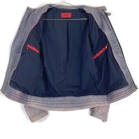 Hugo Boss Blue Gradation Calfskin Single Rider Jacket, Size S (Pre-owned)