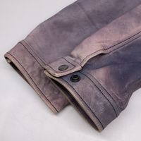 Hugo Boss Blue Gradation Calfskin Single Rider Jacket, Size S (Pre-owned)