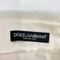 二手 Dolce & Gabbana 白色粗花呢半身裙，40 碼，F4CJHT GDCAW H，配 DG 五金配件
