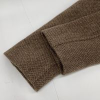 Lauren Ralph Lauren Brown Double-Breasted Herringbone Coat 00 [Pre-owned]