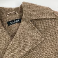 Lauren Ralph Lauren Brown Double-Breasted Herringbone Coat 00 [Pre-owned]