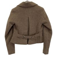 Lauren Ralph Lauren Brown Double-Breasted Herringbone Coat 00 [Pre-owned]