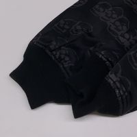 Hysteric Glamour 01213AB07 Black Skull Border Ribbed Jacket, Size F (Pre-owned)