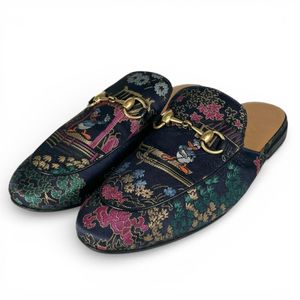 GUCCI x Disney 457114 唐老鸭 Princetown 马衔扣凉鞋，多色，7 码，意大利制造，男士，成色极佳。