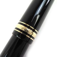 미품 △ MONTBLANC 몽블랑 마이스터스튁 149 Pix 펜촉 18K M 니브 화이트 스타 만년필 블랙 골드 상자・케이스 첨부 독일제 맨즈