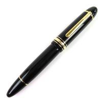 미품 △ MONTBLANC 몽블랑 마이스터스튁 149 Pix 펜촉 18K M 니브 화이트 스타 만년필 블랙 골드 상자・케이스 첨부 독일제 맨즈