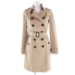 成色極佳的BURBERRY LONDON LONDON B1A14-530-51 100% 純棉風衣，內襯和腰帶，Nova 格紋內襯，米色，尺寸 36，日本製造，正品，女款