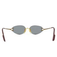 Cartier Vintage 2C Deco Rimless Two Point Sunglasses Gold Bordeaux Prescription Cartier rimless two point - Gem main image 4