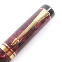 미품 □ PARKER 파커 빈티지 펜촉 18K F 니브 듀오 필드 인터내셔널 90s 만년필 마블 RED 골드 영국제 남성