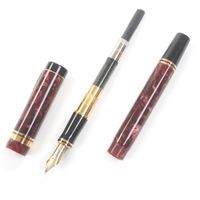 미품 □ PARKER 파커 빈티지 펜촉 18K F 니브 듀오 필드 인터내셔널 90s 만년필 마블 RED 골드 영국제 남성