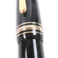 양품 □ MONTBLANC 몽블랑 마이스터스튁 149 펜촉 18K M 니브 캡식 만년필 블랙 골드 독일제 남성 필기 확인 완료