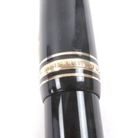 양품 □ MONTBLANC 몽블랑 마이스터스튁 149 펜촉 18K M 니브 캡식 만년필 블랙 골드 독일제 남성 필기 확인 완료