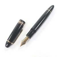 양품 □ MONTBLANC 몽블랑 마이스터스튁 149 펜촉 18K M 니브 캡식 만년필 블랙 골드 독일제 남성 필기 확인 완료