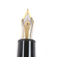 양품 □ MONTBLANC 몽블랑 마이스터스튁 149 펜촉 18K M 니브 캡식 만년필 블랙 골드 독일제 남성 필기 확인 완료