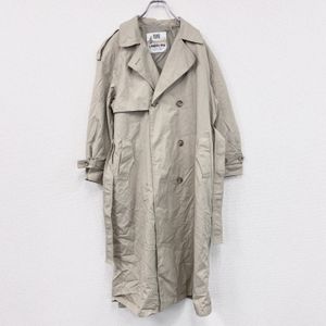 Used London Fog double-breasted trench coat, beige, size 12