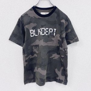 Used CHOCOLATE short-sleeved ringer t-shirt in khaki camouflage, size small