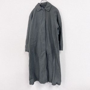 Used LONDON FOG long coat with concealed placket, gray, size S