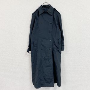 Used LONDON FOG double-breasted trench coat, navy blue, size 8