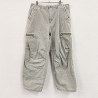 Used ZARA Flight Cargo Pants, Greige, Size 34