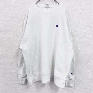 古着Champion Reverse Weave 卫衣/运动衫，白色，2XL 码