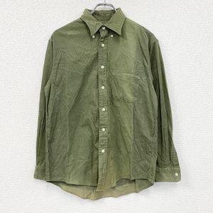 古着优衣库长袖灯芯绒衬衫，卡其色，M码