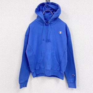 古着Champion Reverse Weave 卫衣/连帽衫，蓝色，小号