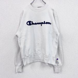 古着Champion Reverse Weave 卫衣/运动衫，白色，M 码