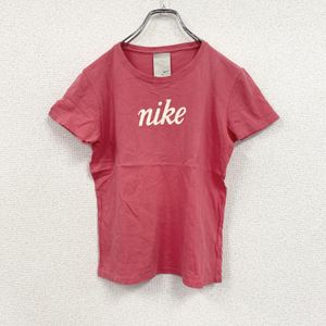古着耐克印花短袖T恤，粉色，M码
