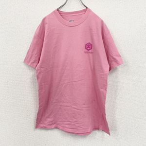 古着Hanes Izumo Taisha印花短袖T恤，粉色，L码