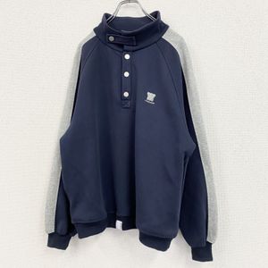 古着CATTEE 海军蓝半扣卫衣