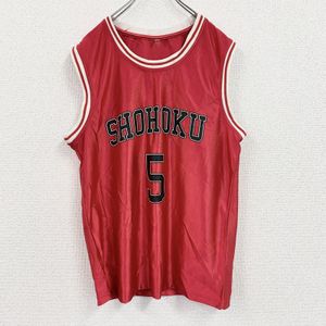 古着灌篮高手湘北队队服超越top/无袖红色， XL码