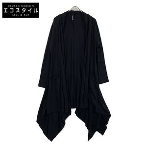 Ground Y 18SS 黑色针织长款垂褶开衫 [二手]