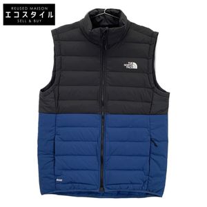 The North Face NF0A7UJR 黑蓝配色 BELLEVIEW 弹力羽绒背心 / Belleview 弹力羽绒背心，L 码 [二手]