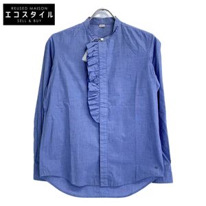 Forty-Five R 7103057 蓝色棉质荷叶边衬衫 2 件 [二手]