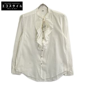 Forty-Five R 7023066 白色印度卡迪褶边衬衫，3 码（二手）