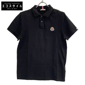 二手 Moncler 黑色珠地 Polo 衫，S 码，21SS，G20918A00014