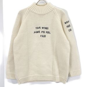 Valentino 白色 YOUR WINGS MAKE ME FEEL 高领针织衫，S 码 [二手]