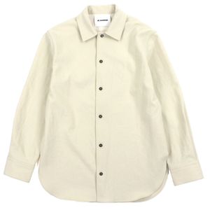 成色极佳 ▼ JIL SANDER JSMR743339 长袖斜纹衬衫，米色，37码，意大利制造，正品，男士