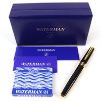 극미품△WATERMAN 워터맨 엑셉션 펜촉 18K 나이트&데이 골드 GT F니브 만년필 생산 종료품 케이스 첨부 맨즈