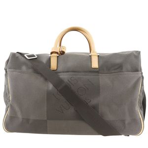 Pre-owned LOUIS VUITTON Souvelan Boston Bag, 2-Way Shoulder Bag, M93228, Damier Geant Canvas, Tail, 2004, Brown, SP0064, Can be worn as a crossbody, shoulder bag, or handbag, 2-way, A4 size, double zipper, Suvlan, Men's