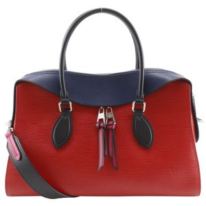 Pre-owned LOUIS VUITTON Tuileries Tote Handbag, 2-Way Shoulder Bag, M53544, Epi Leather, Red/Navy, 2018, FL2128, Shoulder/Handbag, 2-Way, A5, Double Zipper, Women's.