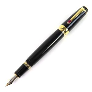 미품 △ MONTBLANC 몽블랑 보엠 루즈 Pix 펜촉 14K M 니브 화이트 스타 만년필 블랙 골드 독일제 케이스 첨부 맨즈