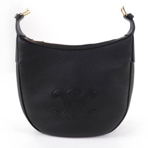 CELINE Cuir Triomphe Eloise 小號皮革兩用手提包/單肩包 (11725)，黑色，成色極佳，附防塵袋。義大利製造