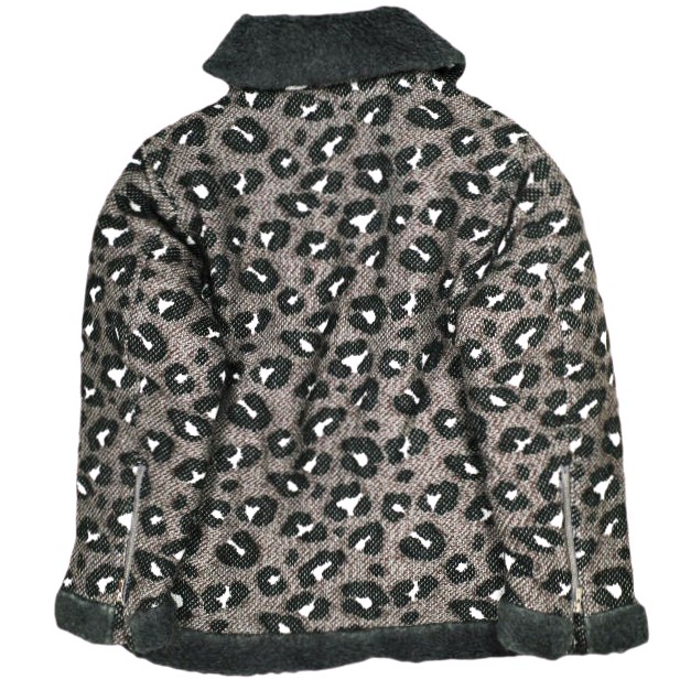 Needles ニードルス 23AW 日本製 Irvin Flying Jacket - W/PE/R Big Leopard Jq. アービンフライングジャケット レオパードジャガード NS081 M Grey 定価126,500円 アウター【中古】【Needles】 Needles 2023 Autumn/Winter Made in Japan Irvin Flying Jacket - W