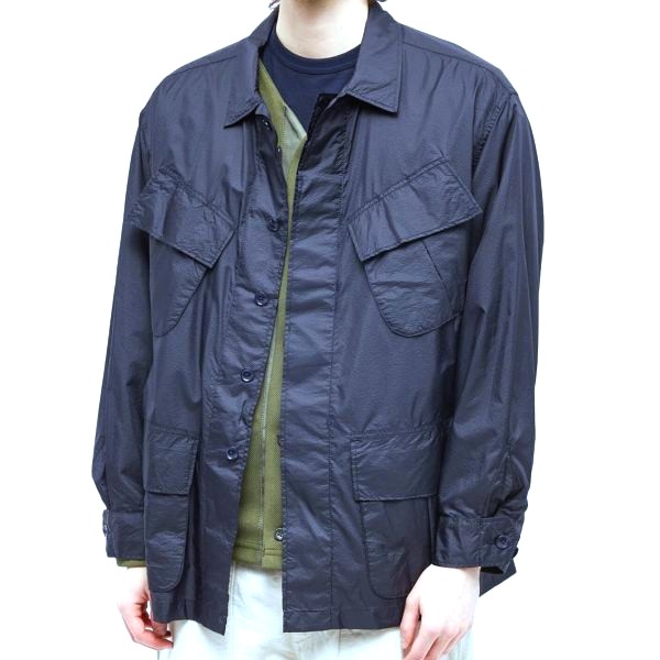 Engineered Garments エンジニアードガーメンツ 22SS アメリカ製 JUNGLE FATIGUE JACKET - NYLON RIPSTOP ジャングルファティーグジャケット ナイロンリップストップ S NAVY ミリタリー BDU アウター【新古品】【中古】【Engineered Garments】 Engineered Garments (エンジニアードガーメンツ)|JUNGLE FATIGUE