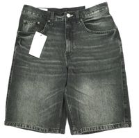 ZARA BAGGY SHORT Black Denim Baggy Shorts 4060/400/800 40 BLACK Shorts Bottoms [New] [Pre-owned] [ZARA]