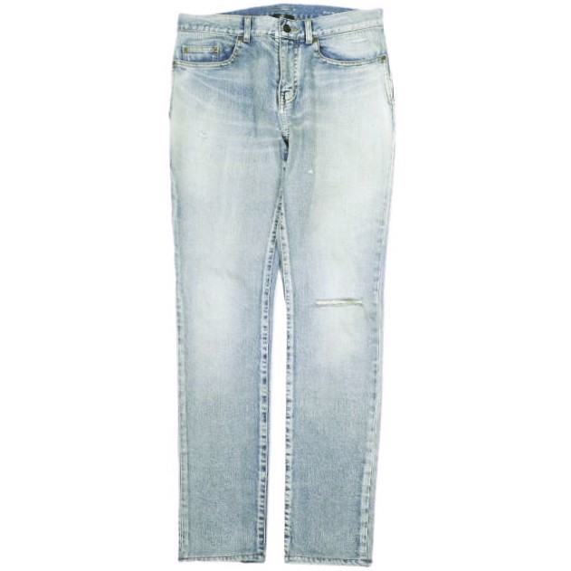 SAINT LAURENT 산로란 일본제 D02 SKINNY-FIT JEANS 데미지 가공